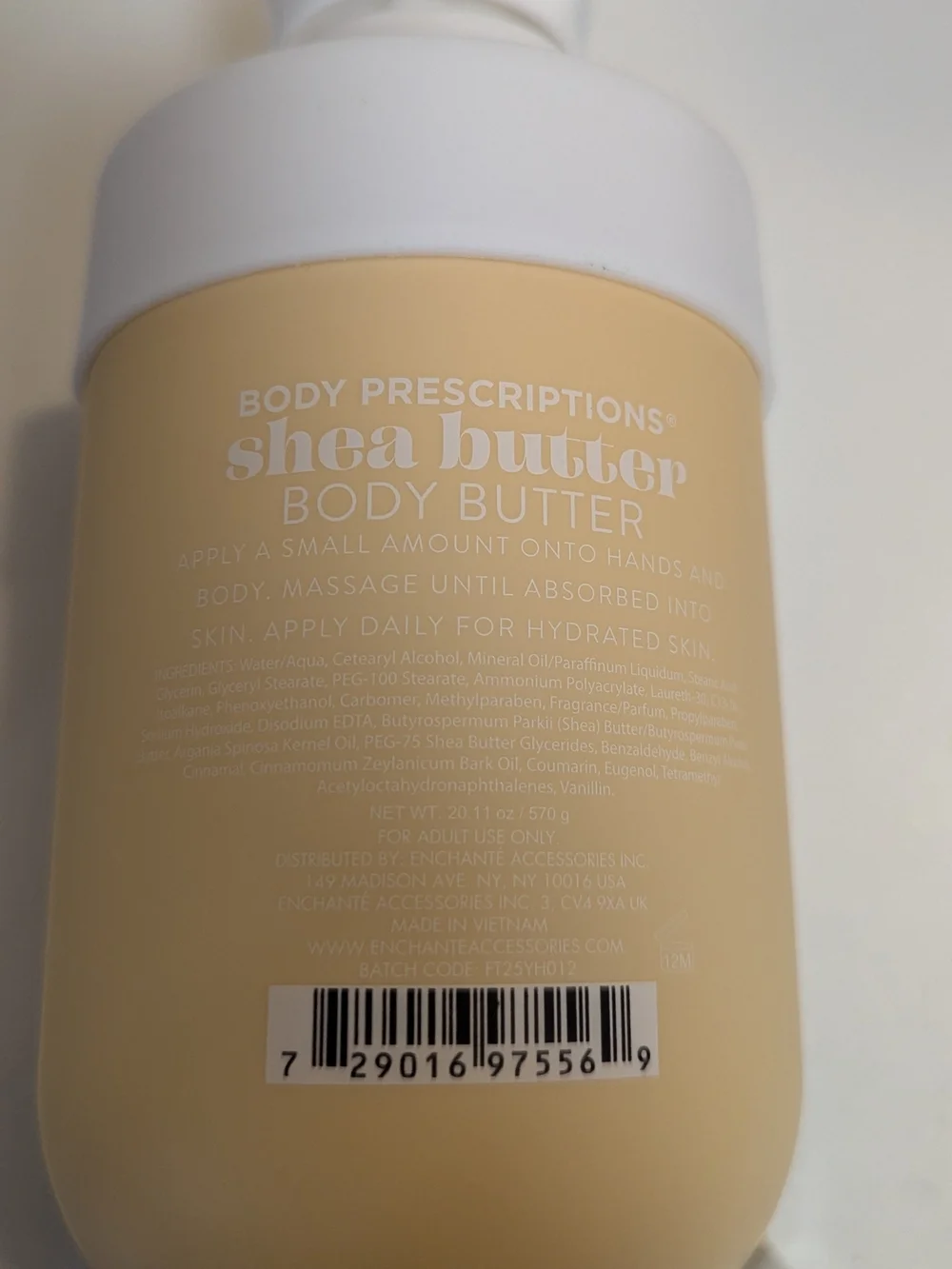 Body Prescriptions Body Butter Shea Butter & argan oil new moisturizer 20.11 oz.
